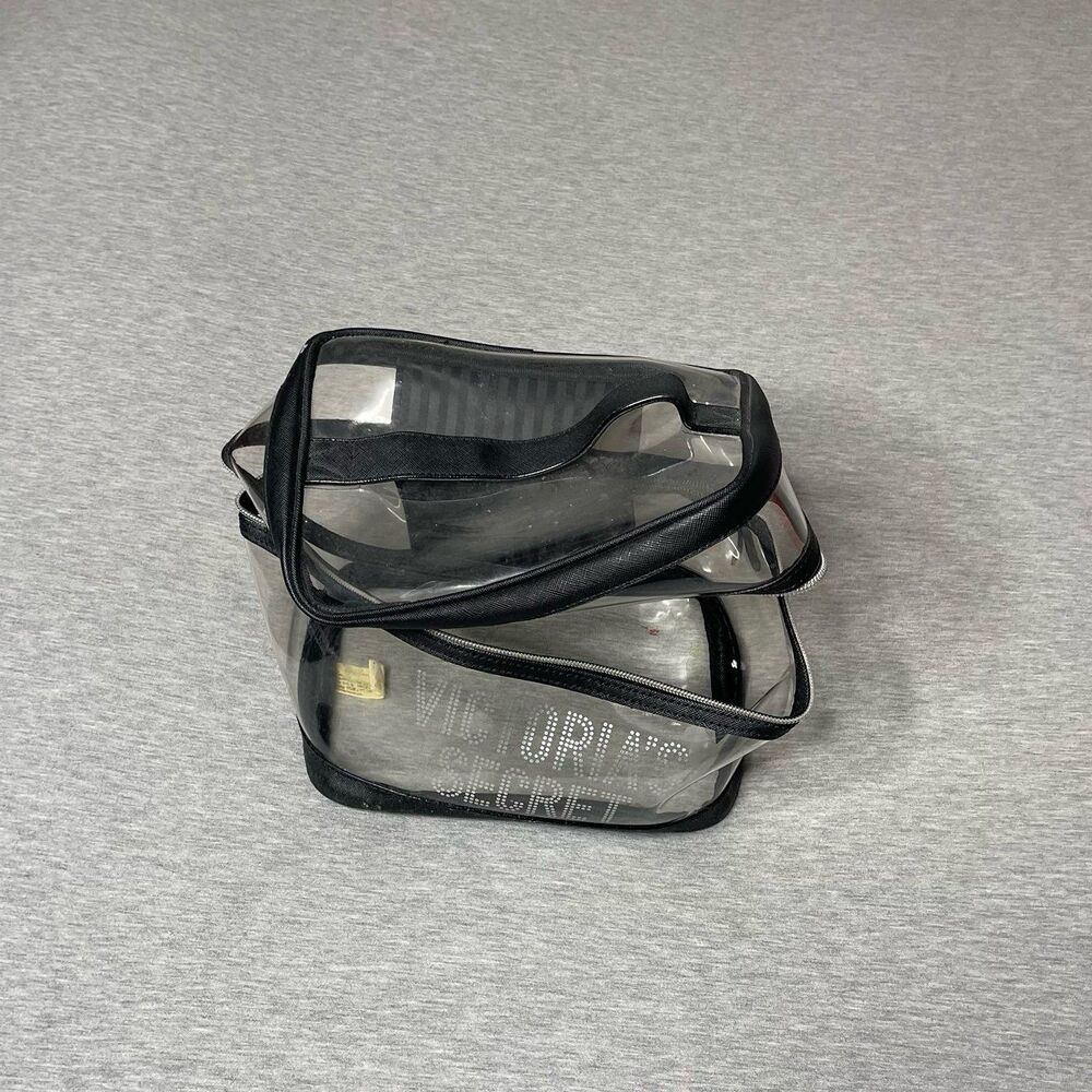 Victoria’s Secret Logo Clear Makeup Cosmetic Storage Case